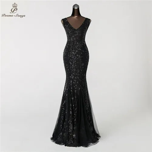 Elegant Mermaid Evening Dress Gowns Formal