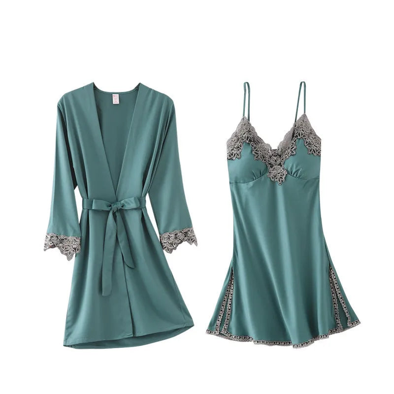 Green Women Lace Robes