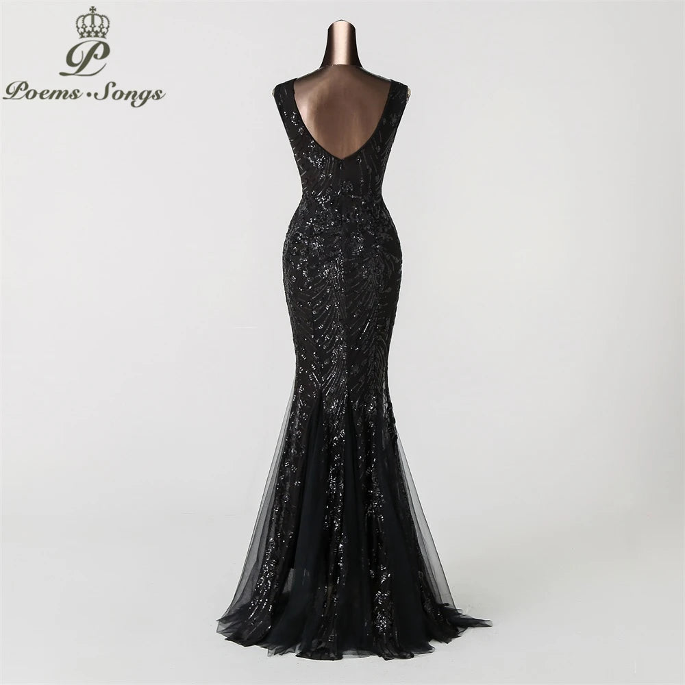 Elegant Mermaid Evening Dress Gowns Formal