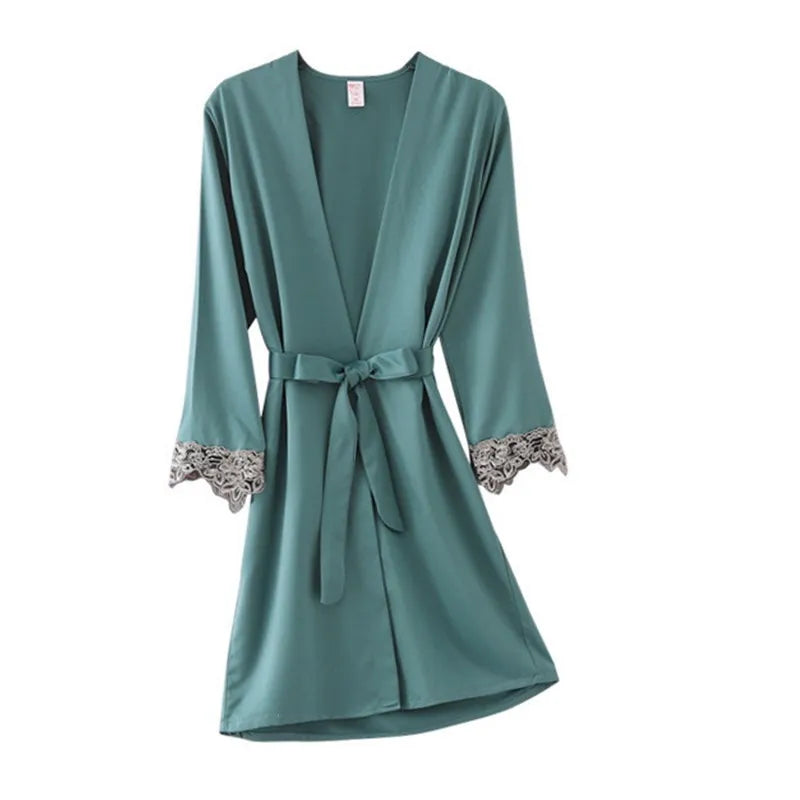 Green Women Lace Robes