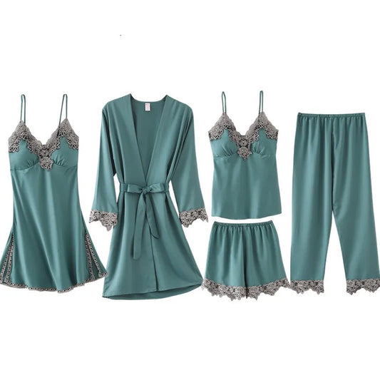 Green Women Lace Robes