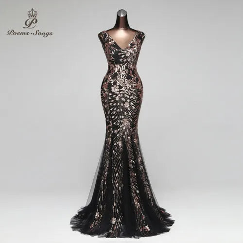 Elegant Mermaid Evening Dress Gowns Formal