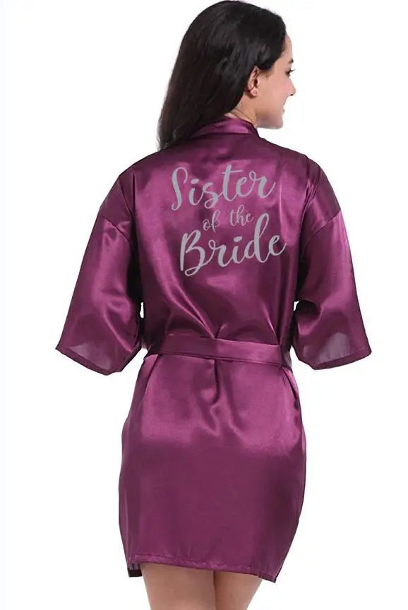 Mother of the Groom Robes & Short Bride Kimono & Bridesmaid Satin Robes