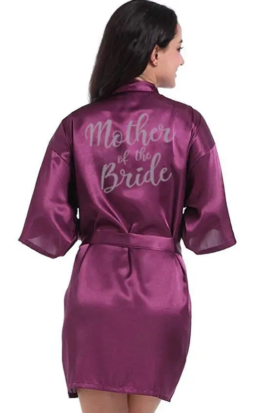 Mother of the Groom Robes & Short Bride Kimono & Bridesmaid Satin Robes