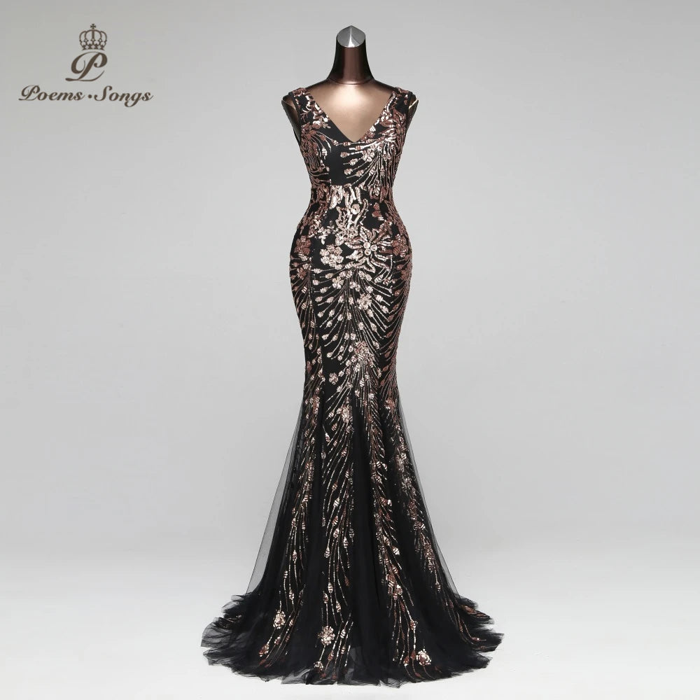 Elegant Mermaid Evening Dress Gowns Formal