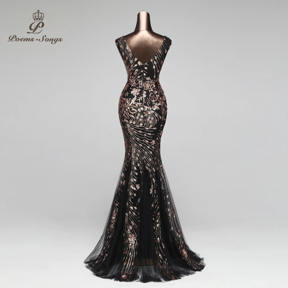 Elegant Mermaid Evening Dress Gowns Formal