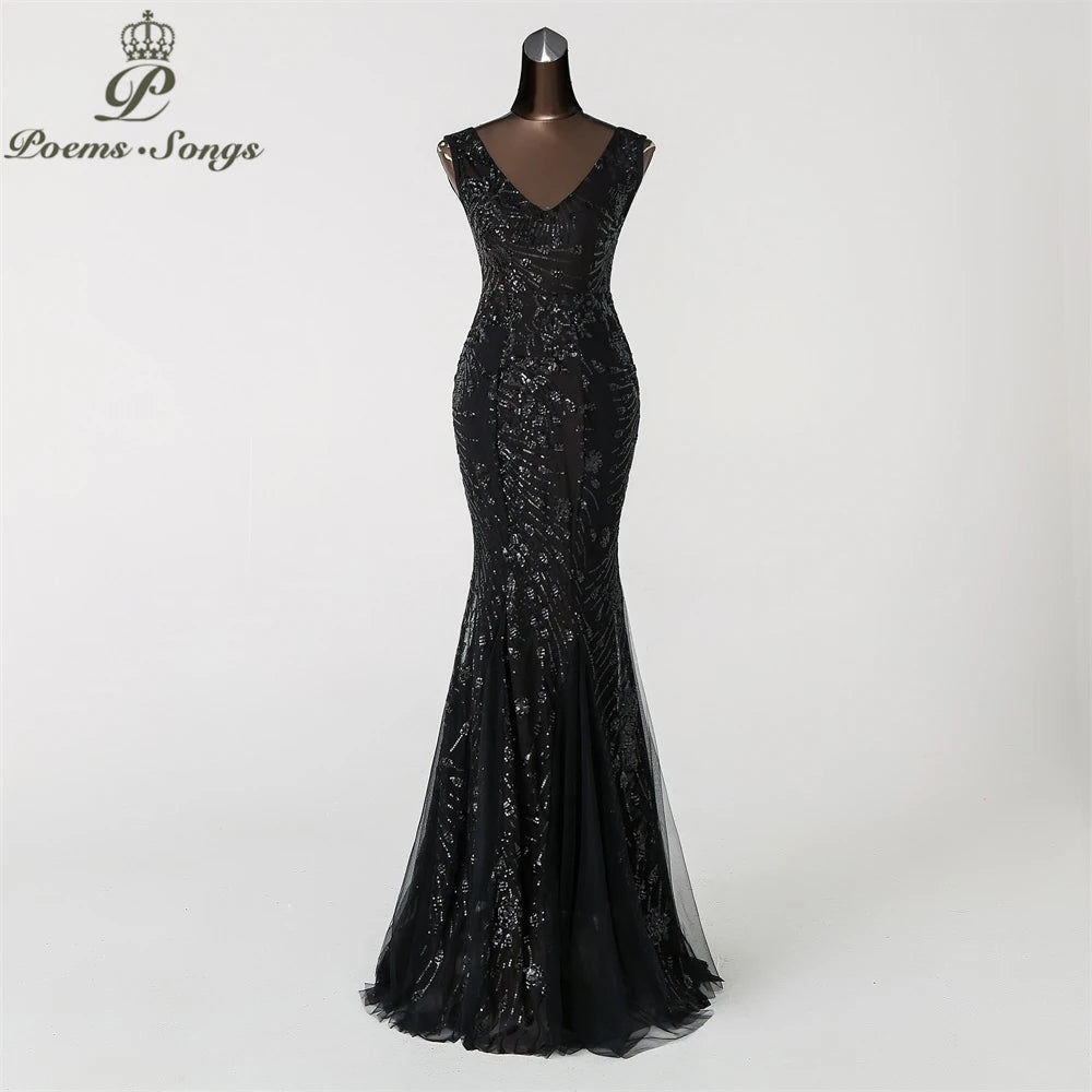 Elegant Mermaid Evening Dress Gowns Formal